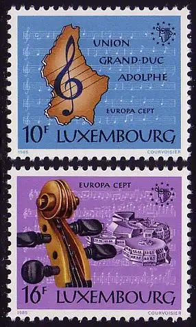 Union européenne 1985 Luxembourg 1125-1126, taux ** / NHM