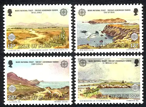 Union européenne 1986 GB-Île Man 307-310, phrase ** / MNH