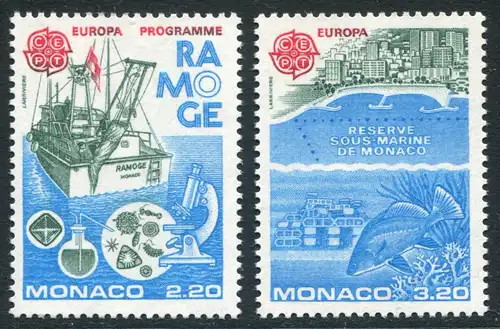 Union européenne 1986 Monaco 1746-1747, phrase ** / MNH
