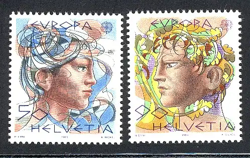 Europaunion 1986 Schweiz 1315-1316, Satz ** / MNH