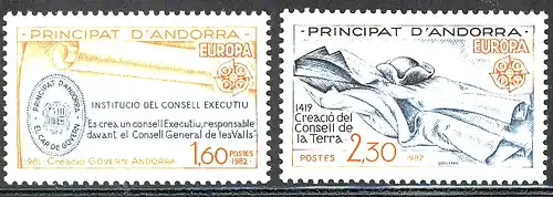 Union européenne 1982 Andorre (Post français) 321-322, phrase ** / MNH