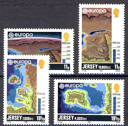 Europaunion 1982 GB-Jersey 278-281, Satz ** / MNH