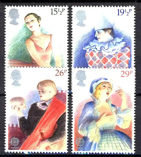 Europaunion 1982 Großbritannien 914-917, Satz ** / MNH