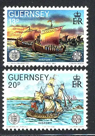 Europaunion 1982 GB-Guernsey 246-247, Satz ** / MNH