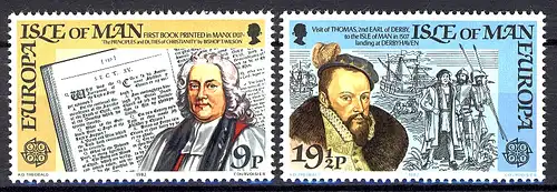 Union européenne 1982 GB-Île Man 213-214, phrase ** / MNH