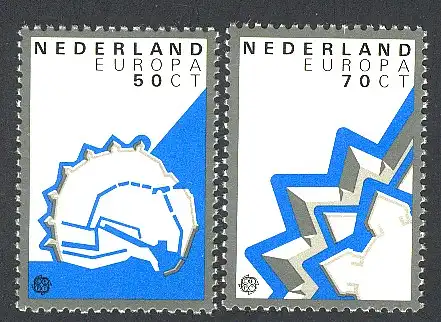 Union européenne 1982 Pays-Bas 1219-1220, taux ** / NHM