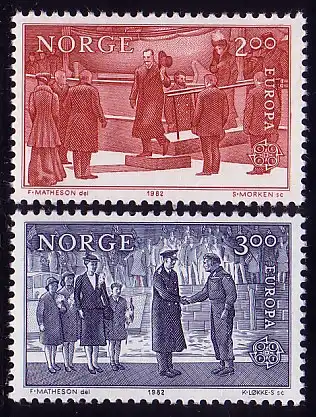 Europaunion 1982 Norwegen 865-866, Satz ** / MNH
