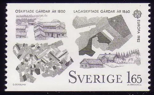 Europaunion 1982 Schweden 1187A, senkrecht gezähnt, Marke ** / MNH