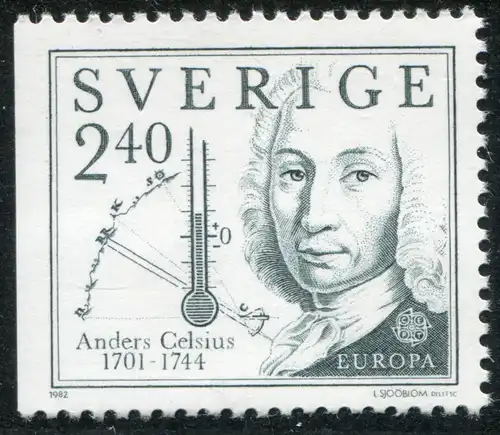 Europaunion 1982 Schweden 1188Dl, links ungezähnt, Marke ** / MNH aus MH