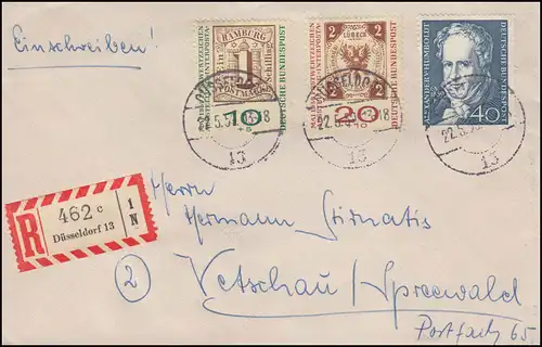 310-311 INTERPOSTA avec 309 Humboldt comme MiF sur R-FDC 22.5.1959 après Vetschau