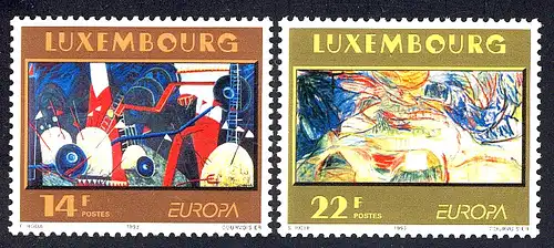 Union européenne 1993 Luxembourg 1318-1319, taux ** / NHM