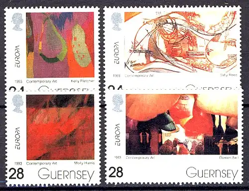 Europaunion 1993 GB-Guernsey 608-611, 4 Werte, Satz ** / MNH