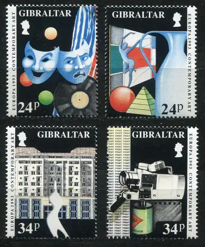 Europaunion 1993 Gibraltar 654-657, Satz ** / MNH