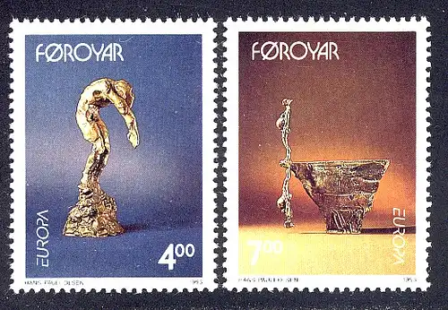 Europaunion 1993 Dänemark-Färöer 248-249, Satz ** / MNH