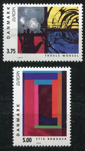 Europaunion 1993 Dänemark 1052-1053, Satz ** / MNH