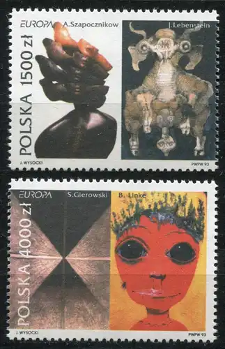 Union européenne 1993 Pologne 3445-3446, 2 valeurs, phrase ** / MNH