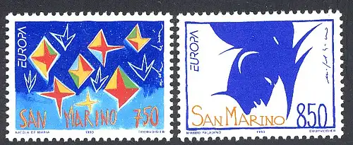 Europaunion 1993 San Marino 1523-1524, Satz ** / MNH