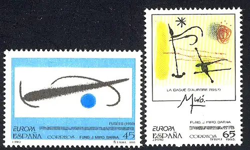 Europaunion 1993 Spanien 3109-3110, Satz ** / MNH