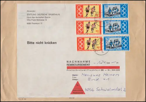 888-889 Olympia 1976: 3 fois la compression de bloc 12 NN Frankfurt 3.1.77