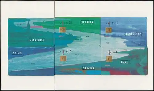 Telekom und ptt telecom: Natur Der Rhein / Rijn 1994, Folder mit 6 Telefonkarten