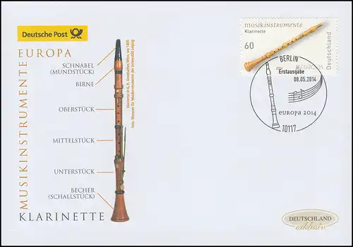 3078 EUROPE: Instruments de musique, Bijoux-FDC Allemagne exclusivement