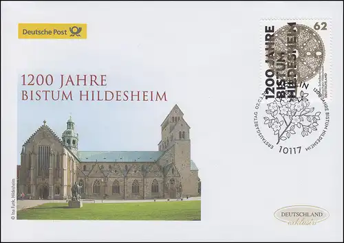 3137 Bistum Hildesheim - Großes Scheibenkreuz, Schmuck-FDC Deutschland exklusiv