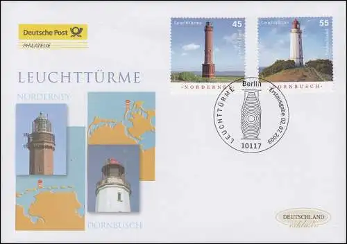 2742-2743 phares, ensemble sur bijoux FDC Allemagne exclusivement