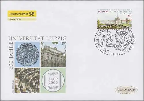 2747 Université de Leipzig - autocollant, Bijoux-FDC Allemagne exclusivement