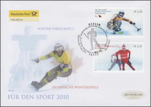 2781-2782 Winter-Paralympics, Schmuck-FDC Deutschland exklusiv