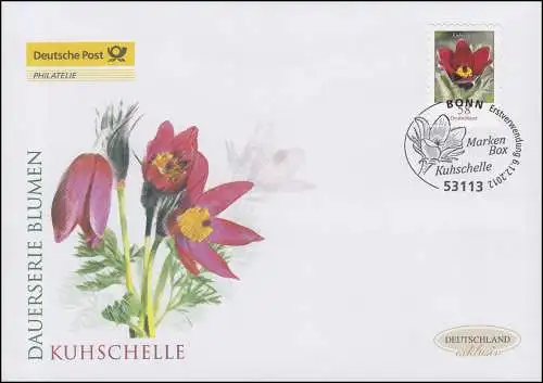 2971 Fleur Schelle de vache 58 cents - autocollant, Bijoux-FDC Allemagne exclusif