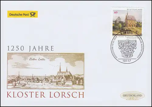 3050 UNESCO: Kloster Lorsch, nassklebend, Schmuck-FDC Deutschland exklusiv