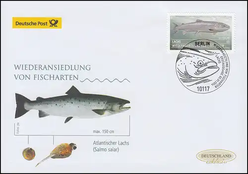 3051 saumon atlantique, Bijoux-FDC Allemagne exclusif