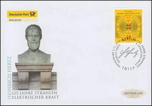 3036 Heinrich Hertz, Schmuck-FDC Deutschland exklusiv