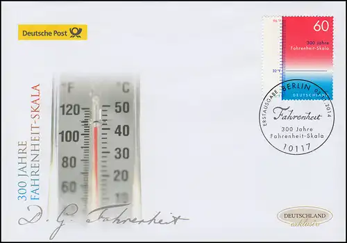 3109 Fahrenheit-Skala - Temperaturmessung, Schmuck-FDC Deutschland exklusiv