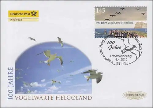 2793 Vogelwarte Helgoland - selbstklebend, Schmuck-FDC Deutschland exklusiv