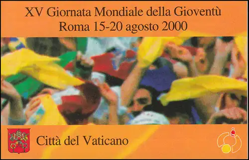 Carnets de marque Vatican 0-8 Journée de la Jeunesse Rome 2000, autocollant, **