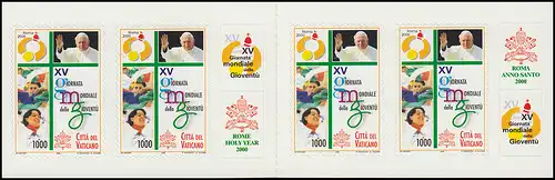 Carnets de marque Vatican 0-8 Journée de la Jeunesse Rome 2000, autocollant, **