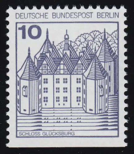 532D Burgen und Schlösser 10 Pf Glücksburg, alte Fluoreszenz, ** postfrisch