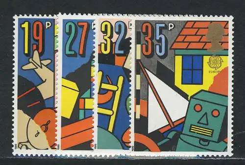 Europaunion 1989 Großbritannien 1202-1205, Satz ** / MNH