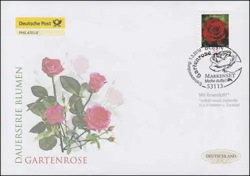 2675 Gartenrose 55 Cent 2010 - sk mit Duft, Schmuck-FDC Deutschland exklusiv