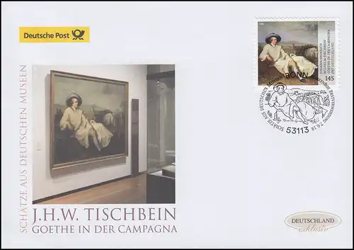 3397 Goethe in der Campagne, selbstklebend, Schmuck-FDC Deutschland exklusiv