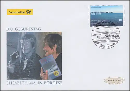 3375 Elisabeth Mann Borgese, Schmuck-FDC Deutschland exklusiv