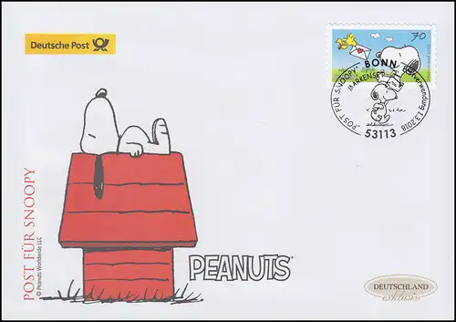 3371 Comics: Les Peanuts 70 C., autocollants, FDC de bijoux France exclusivement