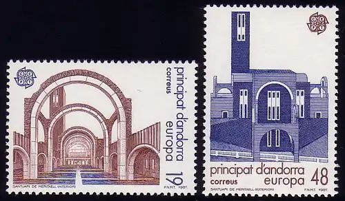 Union européenne 1987 Andorre (Post espagnol) 193-194, phrase ** / MNH
