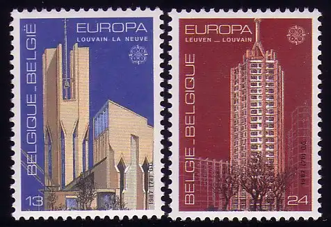 Union européenne 1987 Belgique 2303-2304, phrase ** / MNH