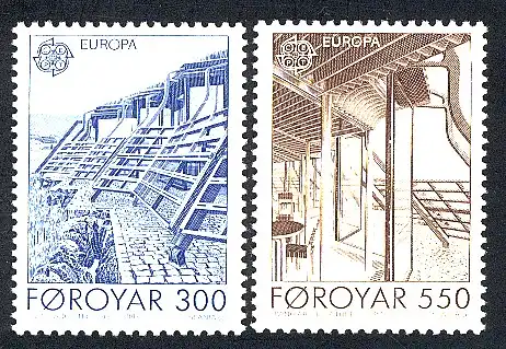 Union européenne 1987 Danemark-Février 149-150, taux ** / MNH
