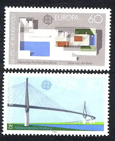 Union européenne 1987 République fédérale d'Allemagne 1321-1322, phrase ** / MNH