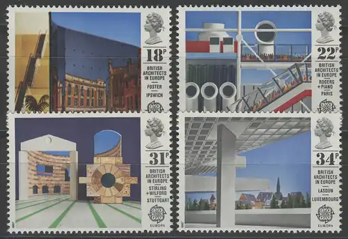 Union européenne 1987 Royaume-Uni 1105-1108, taux ** / MNH