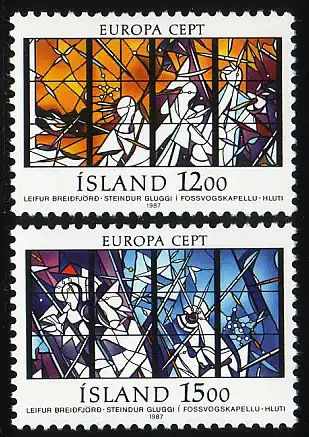 Europaunion 1987 Island 665-666, Satz ** / MNH