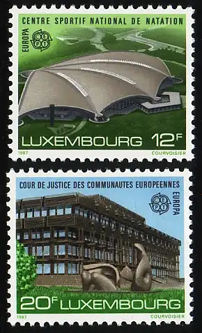 Union européenne 1987 Luxembourg 1174-1175, taux ** / NHM